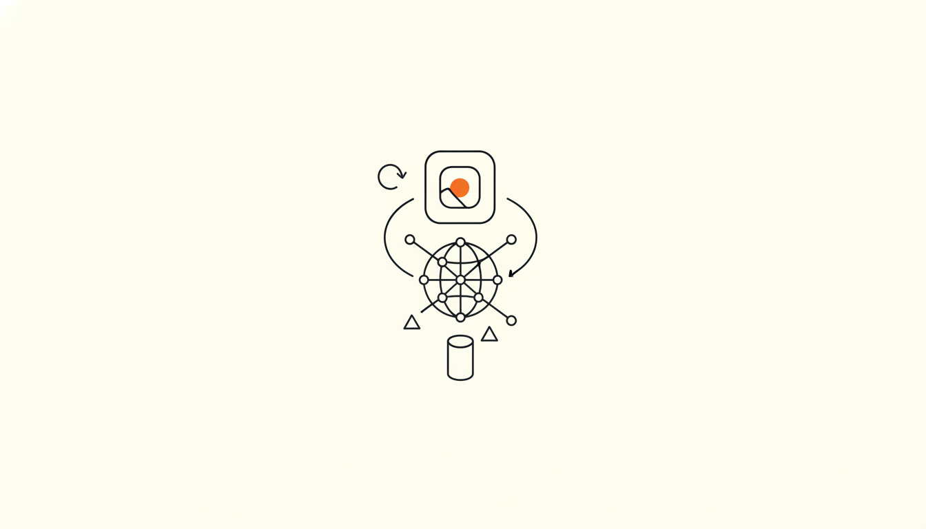 A minimal light-mode diagram of an agent node running on a Cloudflare Workers edge network, with a cron loop and a persistent-state store beneath it, drawn in clean near-black line art.